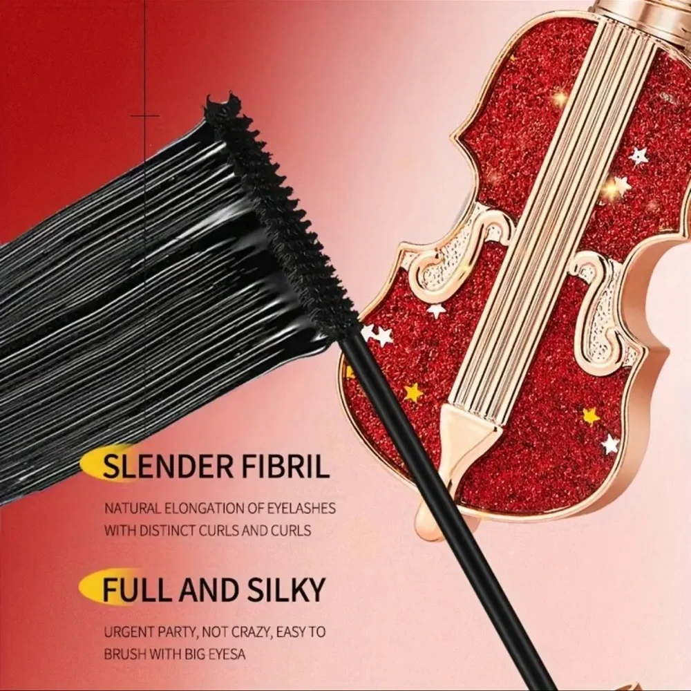 Mascara, Waterproof Black Mascara, NEW, Black, Beautiful Violin Design